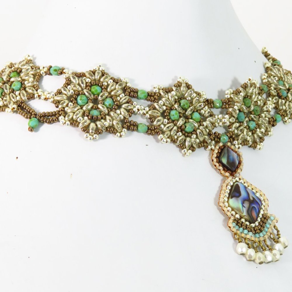 Handmade Abalone beaded choker - Picture 2 of 3